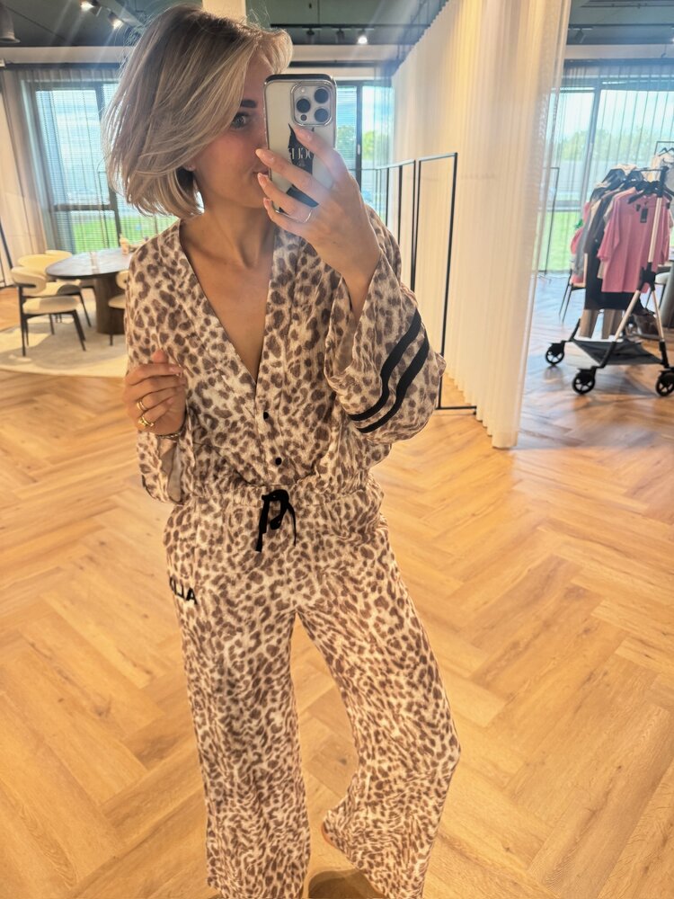 Alix The Label Ladies Woven Sporty Animal Jacket Animal