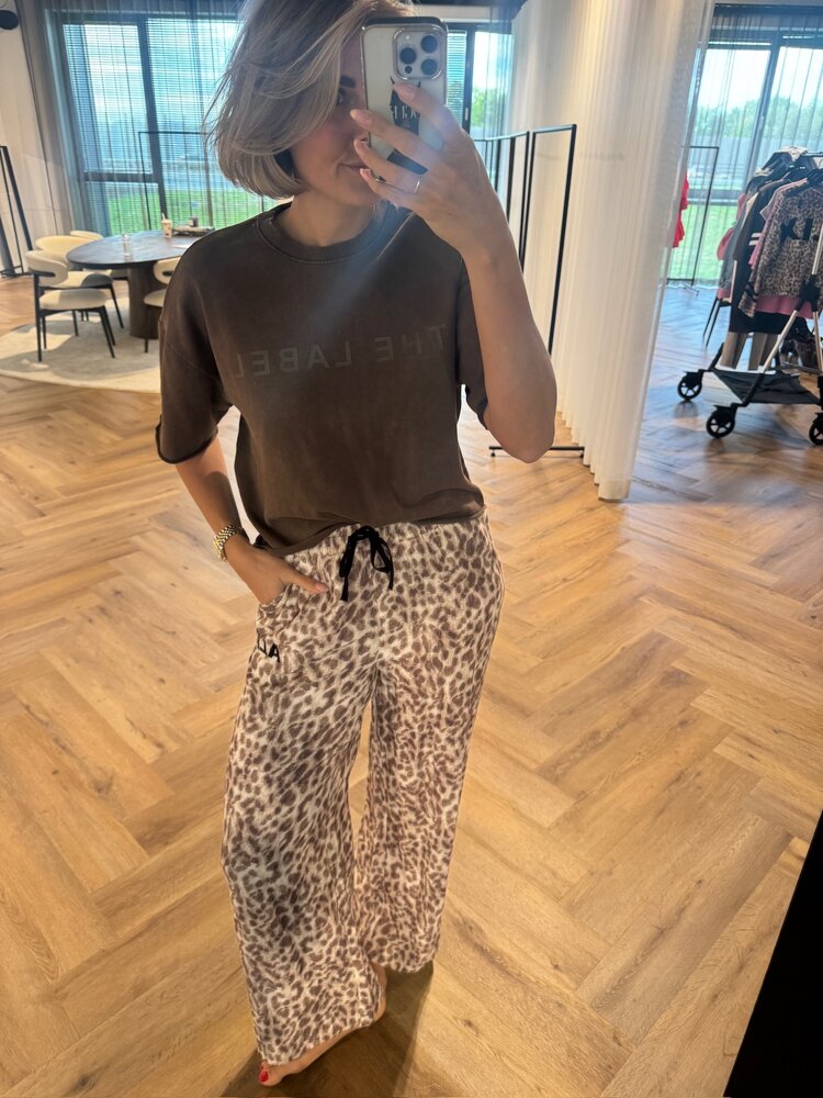 Alix The Label Ladies Woven Sporty Animal Pants Animal