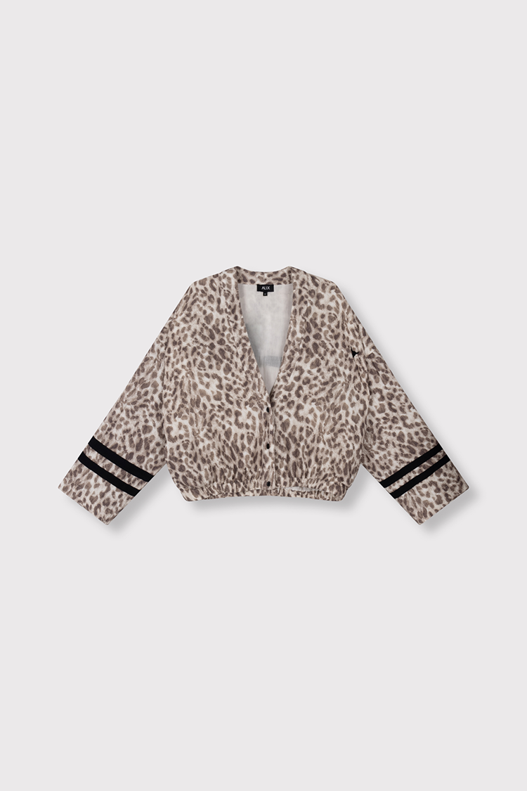 Alix The Label Ladies Woven Sporty Animal Jacket Animal