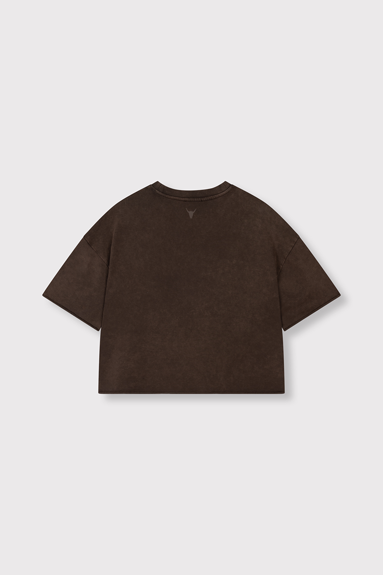 Alix The Label Ladies Knitted The Label Summer T-Shirt Brown