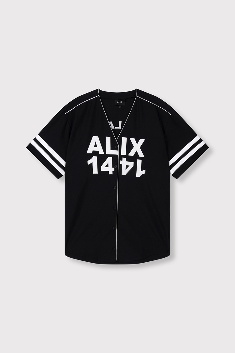 Alix The Label Ladies Woven Baseball Shirt Dress Black