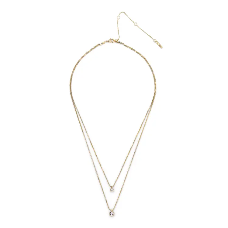 Pilgrim LUCIA 2-in-1 Crystal Necklace Gold-Plated
