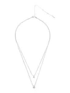 Pilgrim LUCIA 2-in-1 crystal necklace silver-plated