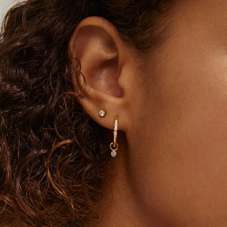Pilgrim ELNA crystal earrings 2-in-1 set gold-plated