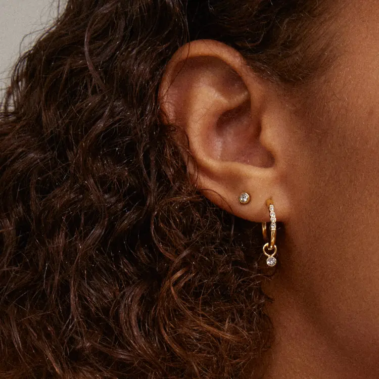 Pilgrim ELNA crystal earrings 2-in-1 set gold-plated