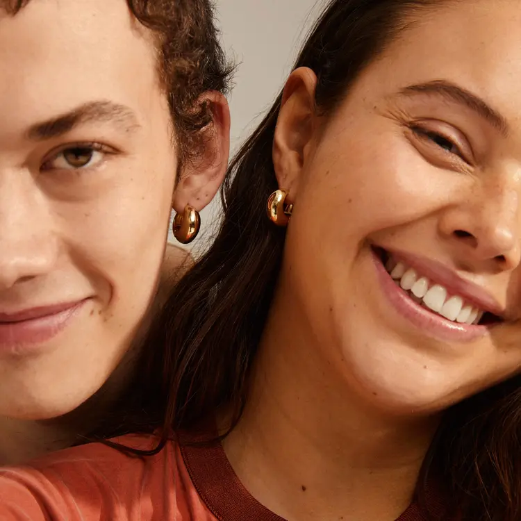 Pilgrim IOANNA chunky hoops gold-plated