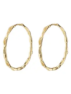 Pilgrim EDDY organic shaped maxi hoops gold-plated