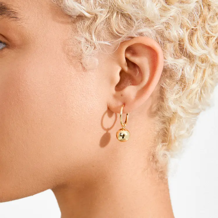 Pilgrim AIR hoop earrings gold-plated