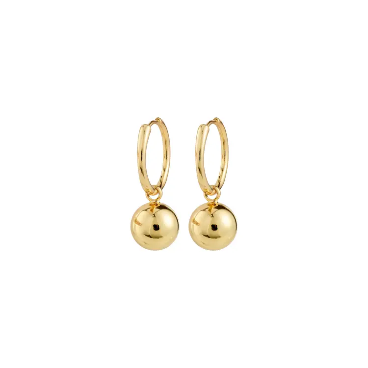 Pilgrim AIR hoop earrings gold-plated