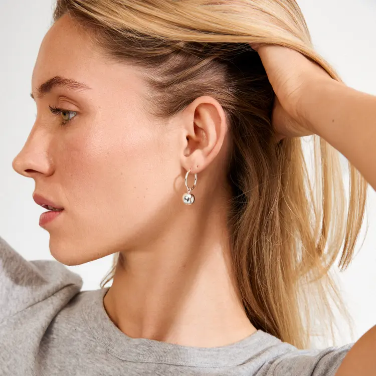 Pilgrim AIR hoop earrings silver-plated