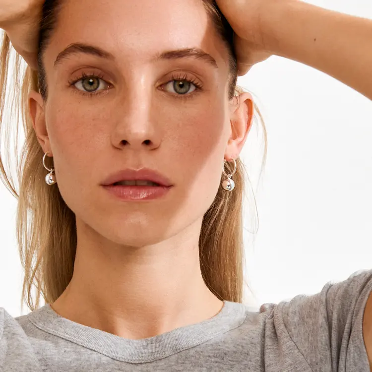 Pilgrim AIR hoop earrings silver-plated