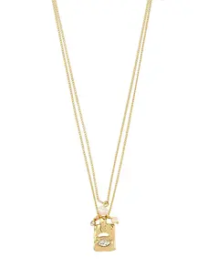 Pilgrim FIRE necklace 2-in-1 set, gold-plated