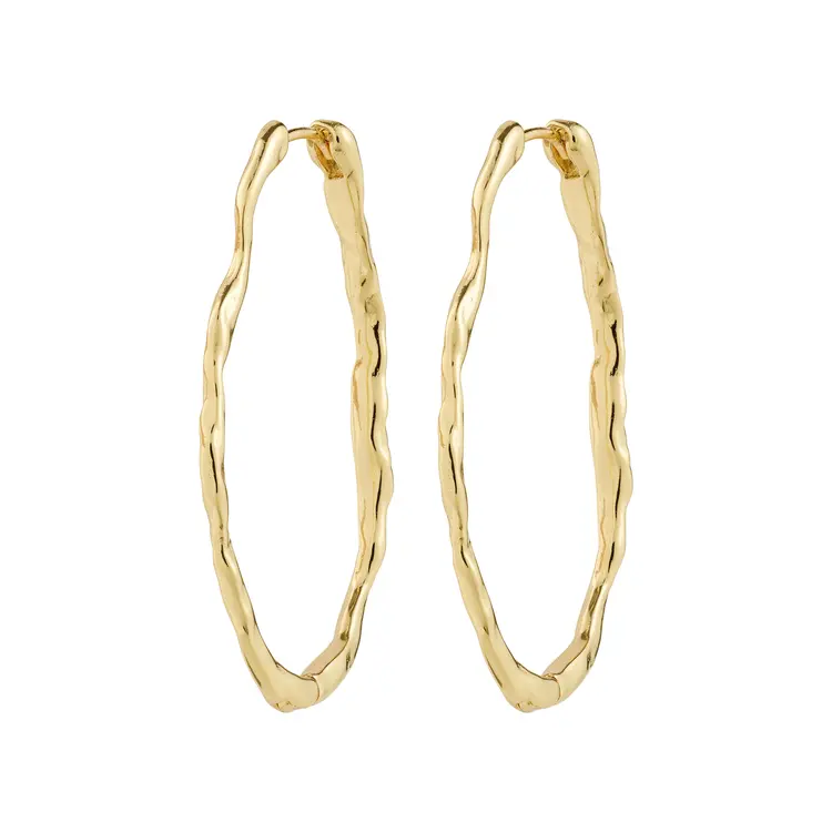 Pilgrim TIMBER Hoop Earrings Gold-Plated