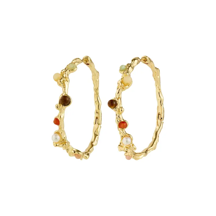 Pilgrim IRIS Hoop Earrings Gold-Plated 40MM