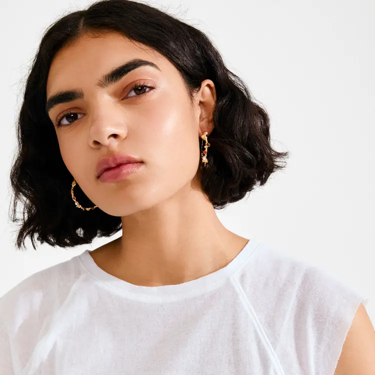 Pilgrim IRIS Hoop Earrings Gold-Plated 40MM