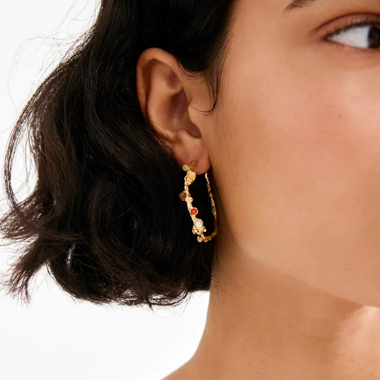 Pilgrim IRIS Hoop Earrings Gold-Plated 40MM