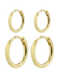 Pilgrim ARIELLA Hoop Earrings 2-in-1 set Gold-Plated