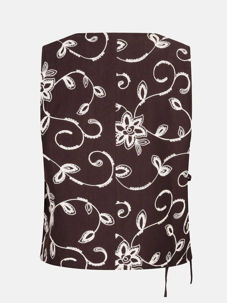 Ydence Gilet Inge Dark Brown