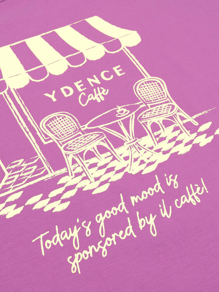 Ydence T-Shirt Ydence Cafe Pink Purple