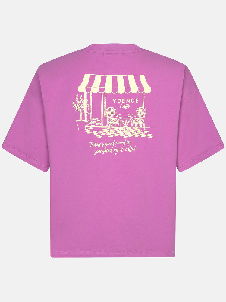 Ydence T-Shirt Ydence Cafe Pink Purple