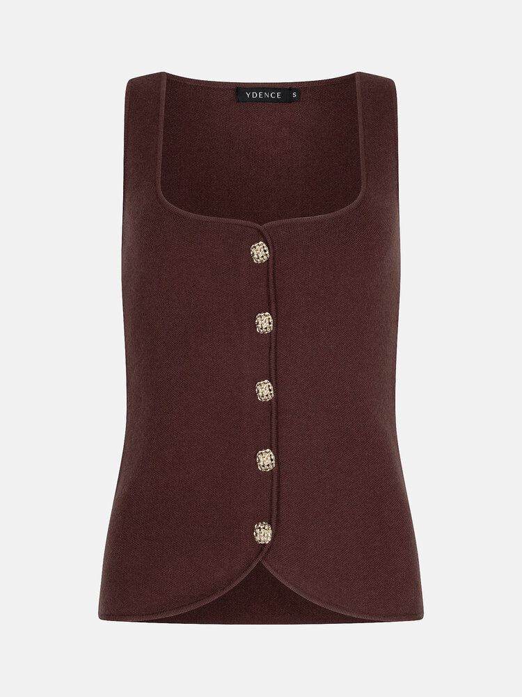 Ydence Knitted Top Mella Brown