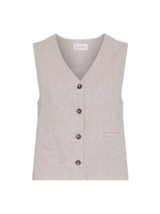 MSCH Viana Ginia V Neck Waistcoat Sand Melange