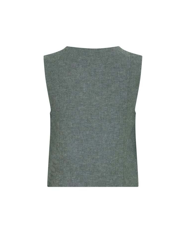 MSCH Viana Ginia V Neck Waistcoat Laurel W Mel