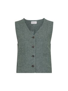 MSCH Viana Ginia V Neck Waistcoat Laurel W Mel