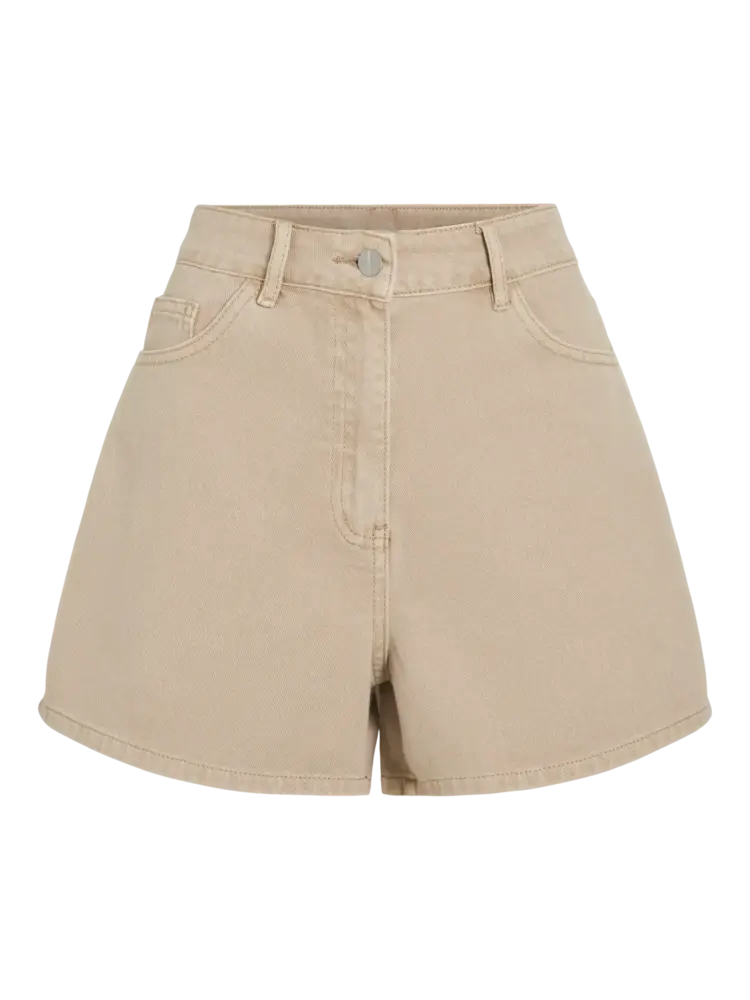 Rouge Edit Jolie Noma HW WF Denim Shorts Feather Gray