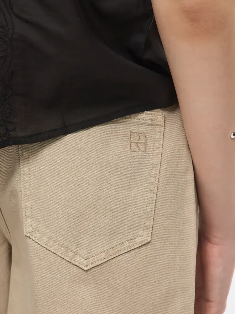 Rouge Edit Jolie Noma HW WF Denim Shorts Feather Gray