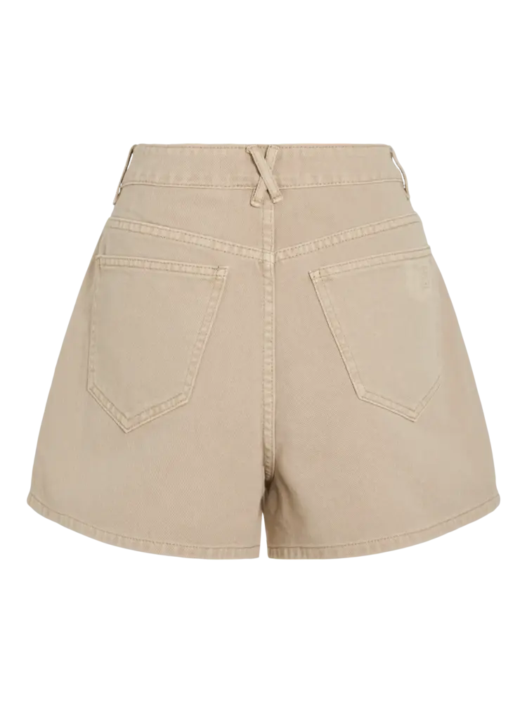 Rouge Edit Jolie Noma HW WF Denim Shorts Feather Gray