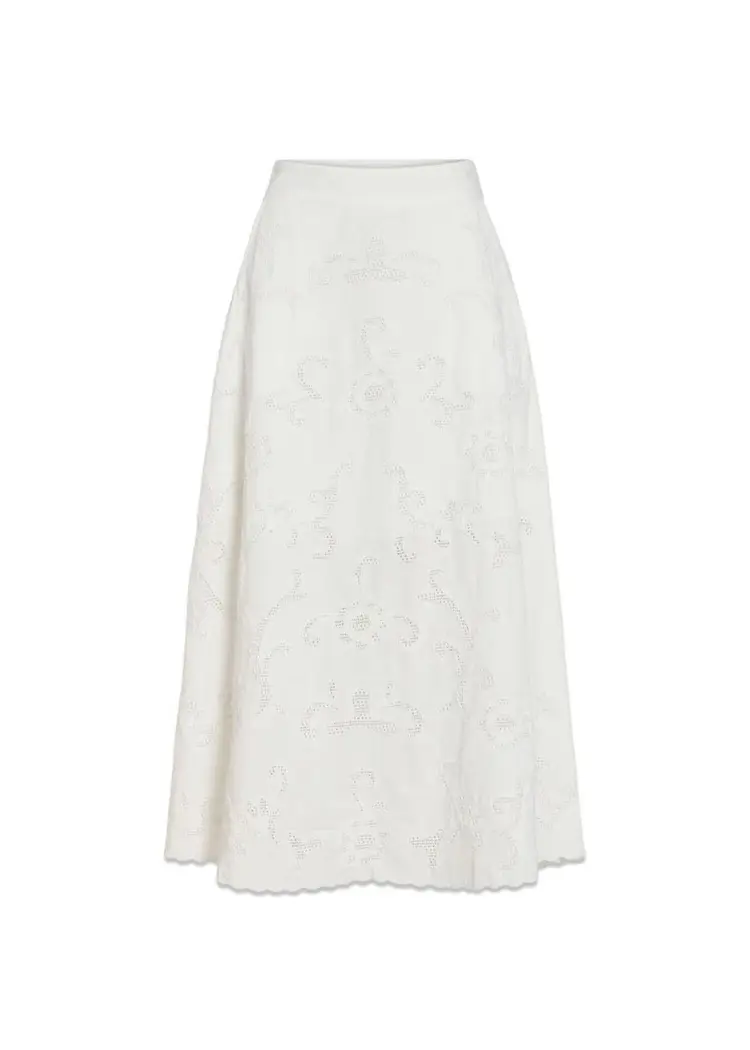 Rouge Edit Ameline HW Ankle Skirt/1 Cloud Dancer
