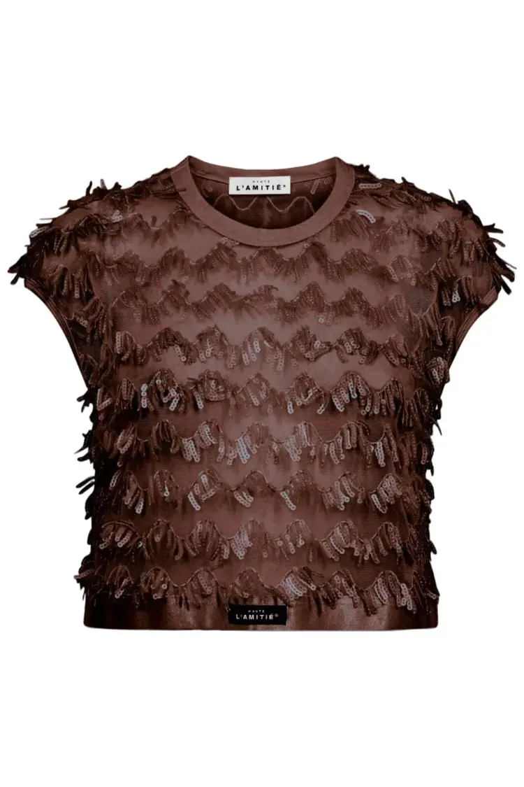 Haute L'Amitié Limone Crop Top Mocca