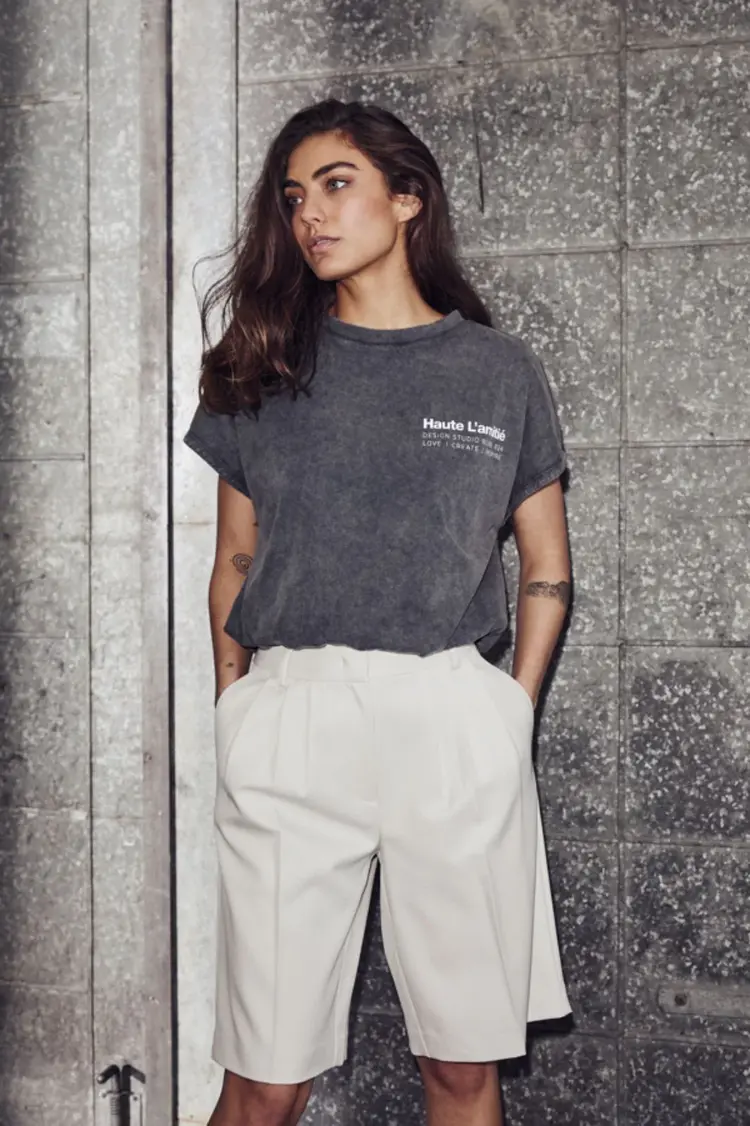Haute L'Amitié Noma Acid NS Balloon Tee Black Acid Wash