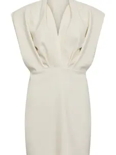 Haute L'Amitié L’egance Crop Drape Dress Pearl
