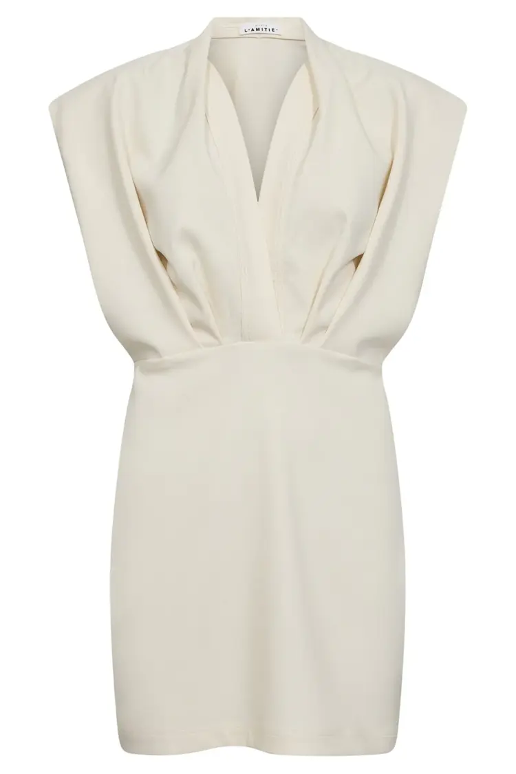 Haute L'Amitié L’egance Crop Drape Dress Pearl