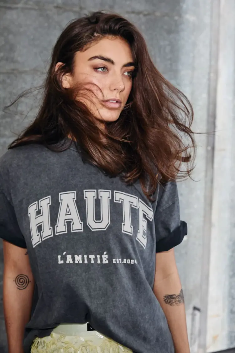 Haute L'Amitié Noma Acid Haute Tee Black Acid Wash