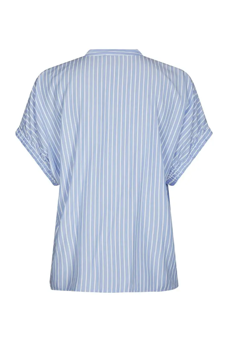 Neo Noir Englana Stripe Blouse Light Blue
