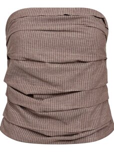 Co'Couture JihoCC Stripe Tube Top Brown