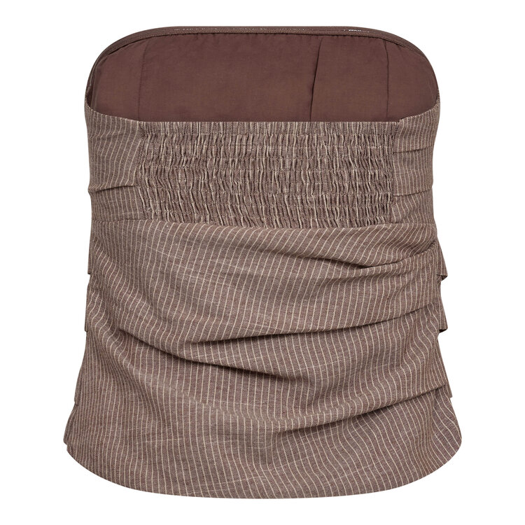 Co'Couture JihoCC Stripe Tube Top Brown