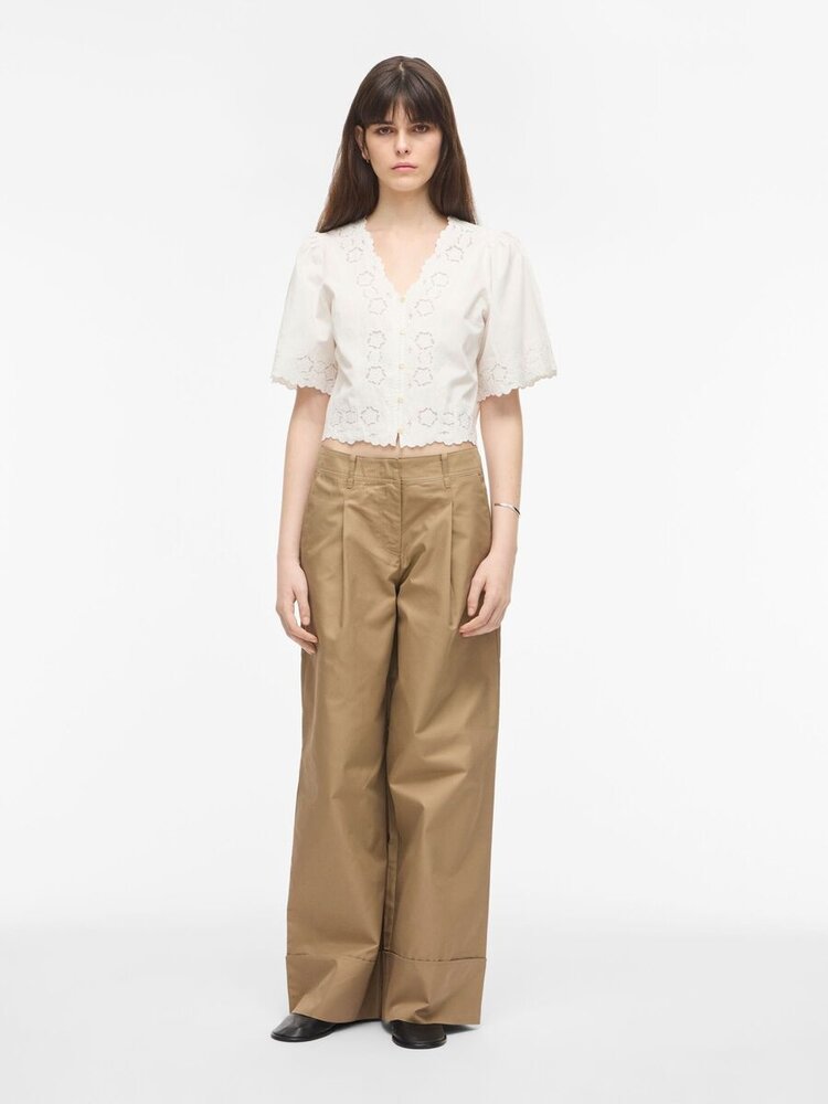 Rouge Edit Uamory 2/4 V-Neck Top/1 Cloud Dancer