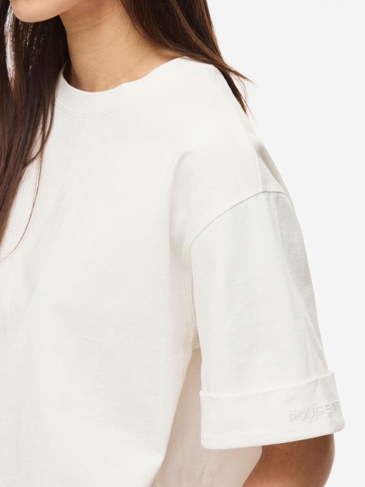 Rouge Edit Naomi Mae 2/4 O-Neck Oversized Tee Cloud Dancer