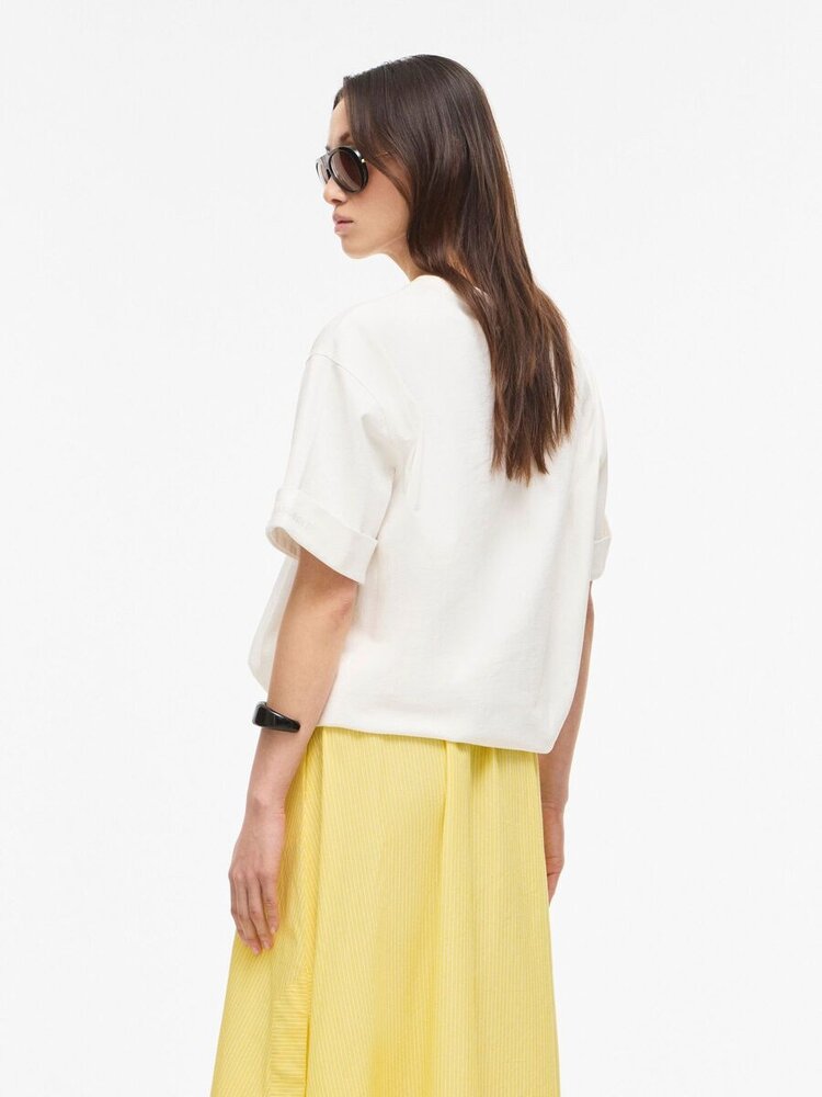Rouge Edit Naomi Mae 2/4 O-Neck Oversized Tee Cloud Dancer