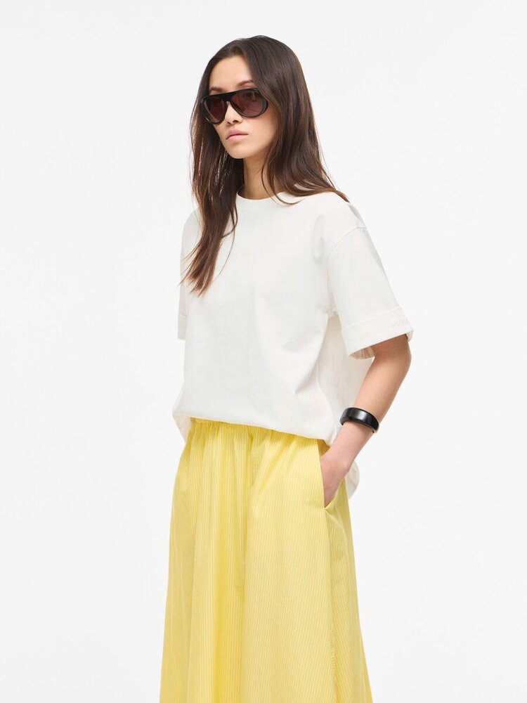 Rouge Edit Naomi Mae 2/4 O-Neck Oversized Tee Cloud Dancer
