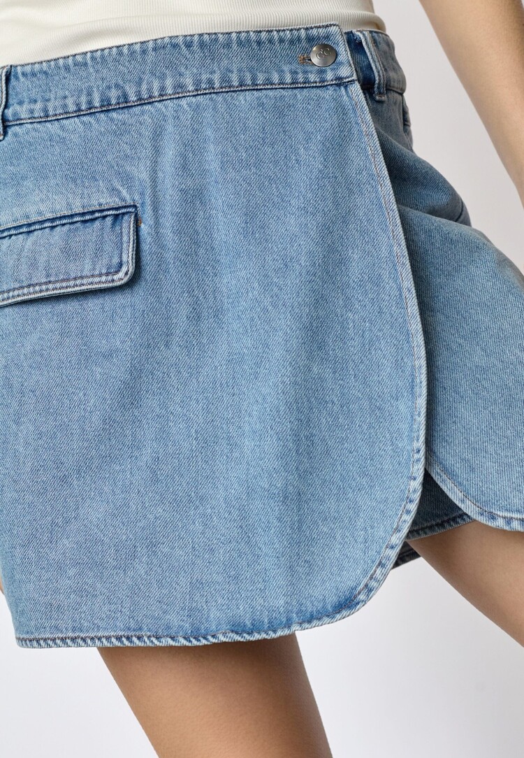 Co'Couture Asjacc Wrap Denim Skort Denim Blue