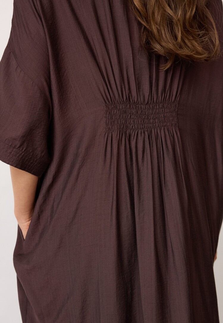 Co'Couture HeraCC Tunic V-Dress Dark Brown