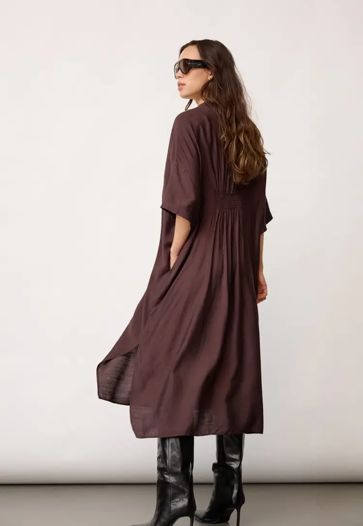 Co'Couture HeraCC Tunic V-Dress Dark Brown