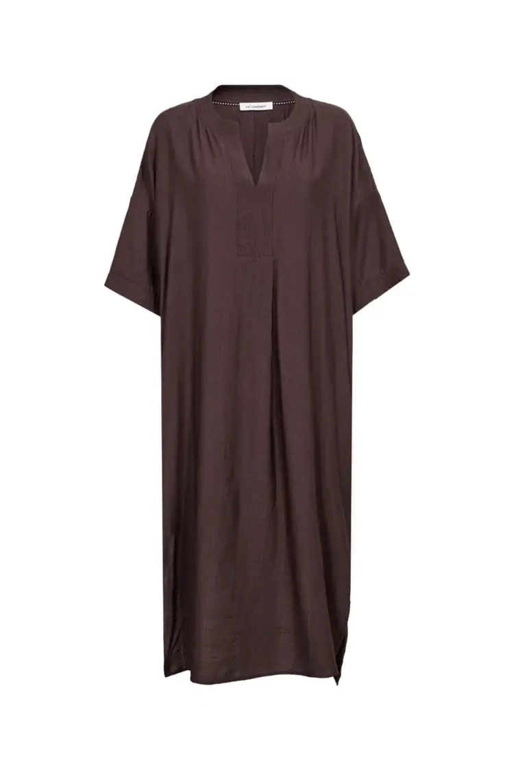 Co'Couture HeraCC Tunic V-Dress Dark Brown