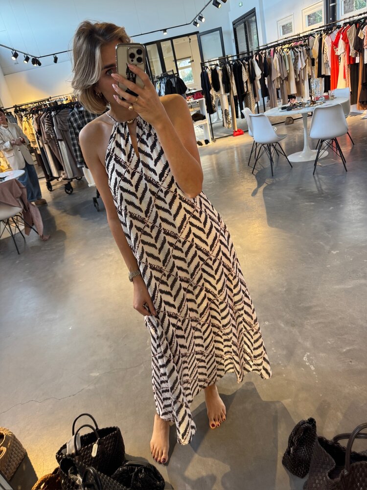 Co'Couture MemphisCC Halter Dress Off White