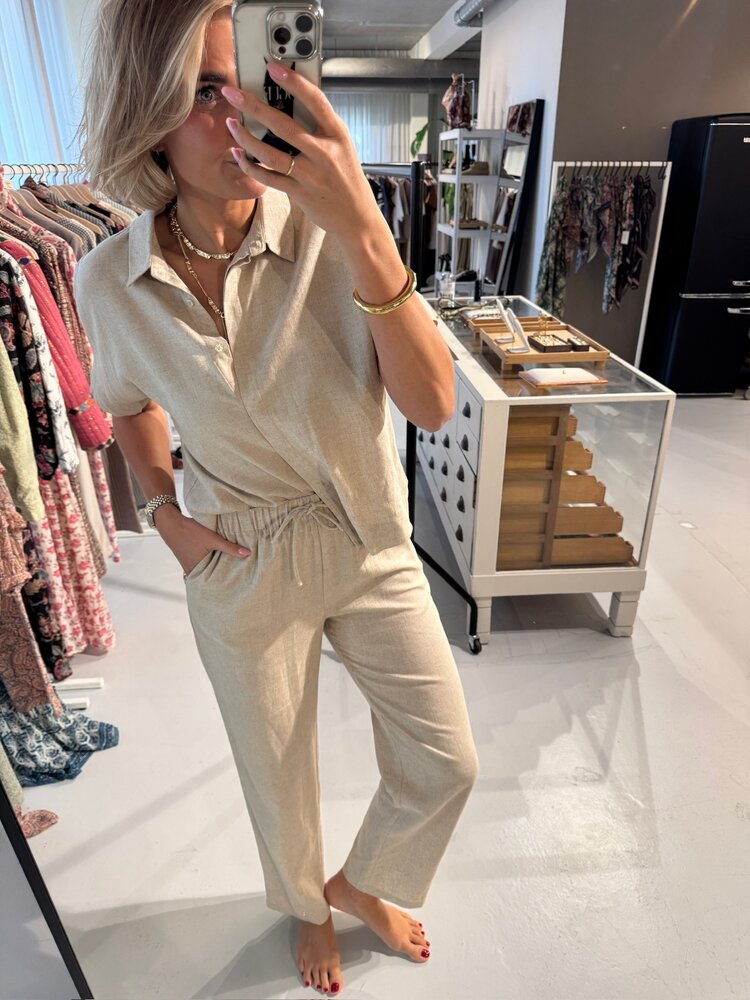 Soft Rebels Yindi Pant Ecru Melange
